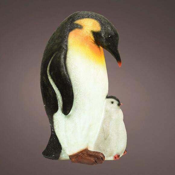 Verlichte pinguïn en zijn kleintje Koudwit 8 LED 7