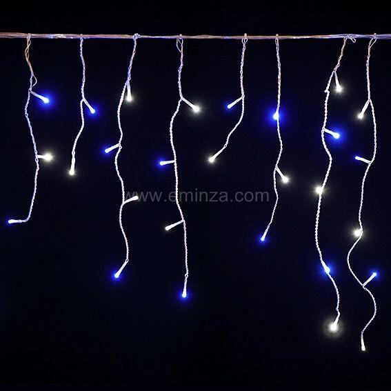 Estalactitas de luces 7,50 m Bicolor Azul y blanco frío 175 LED 2