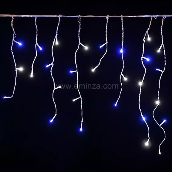 Stalactite lumineuse L7,50 m Bicolore Stars Bleu et blanc froid 175 LED 2