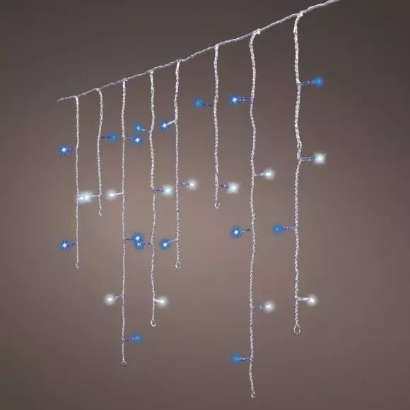 Estalactitas de luces 7,50 m Bicolor Azul y blanco frío 175 LED 3