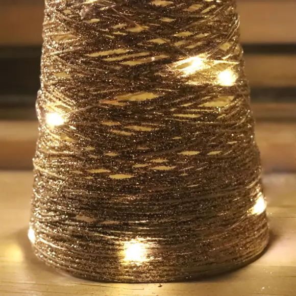 Pyramide lumineuse à piles Cone Blanc chaud 30 LED 2