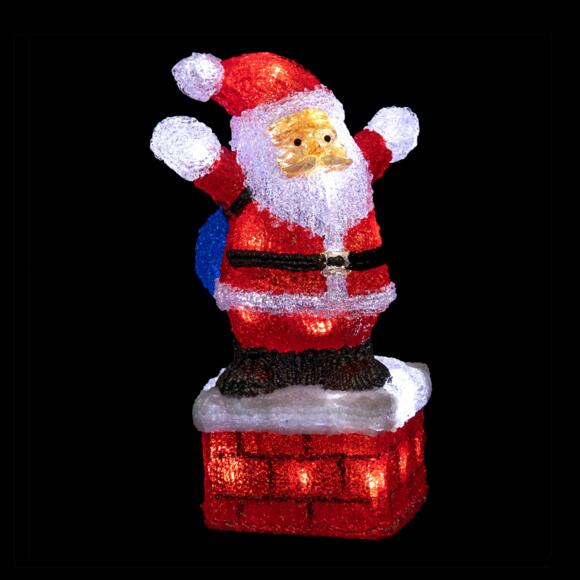 Père Noël lumineux Gaston Blanc froid 40 LED 2
