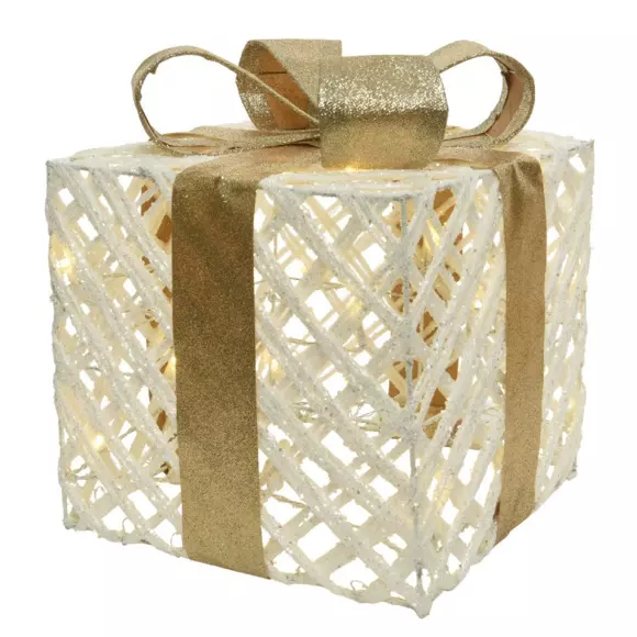 Lot de 3 cadeaux lumineux ajourés à piles Blanc chaud 65 LED 7