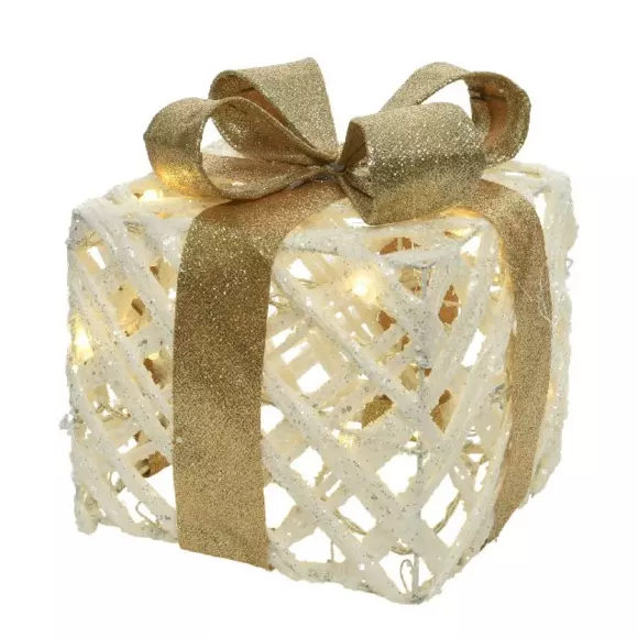 Lot de 3 cadeaux lumineux ajourés à piles Blanc chaud 65 LED 8
