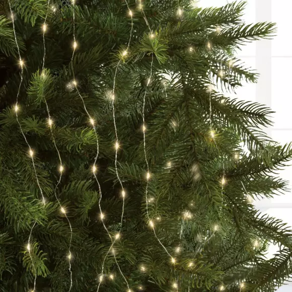 Rideau pour sapin Micro led H2,10 m Blanc chaud 672 LED 2