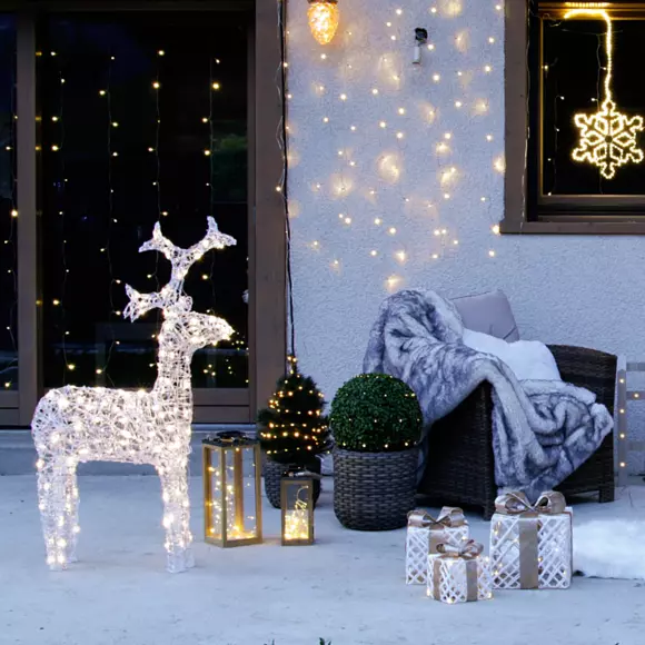 Renne lumineux Pilou Blanc chaud 120 LED 3