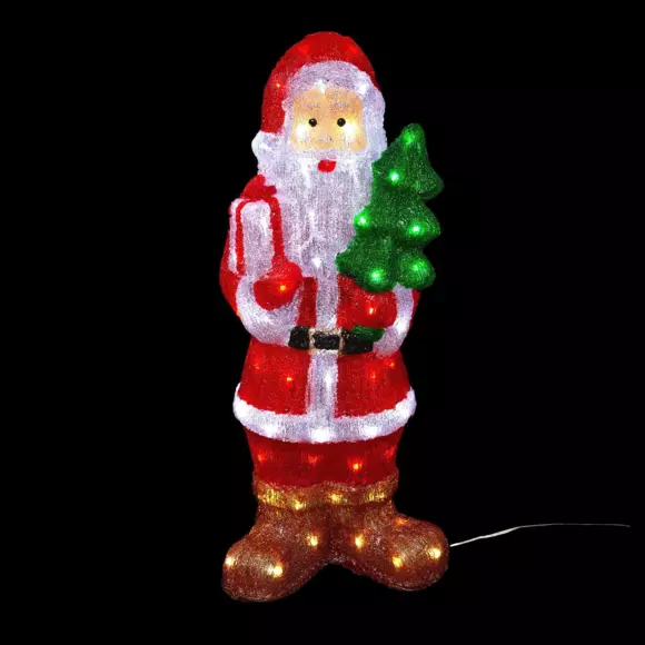 Papá Noel luminoso Alexandrin Blanco frío 80 LED 2