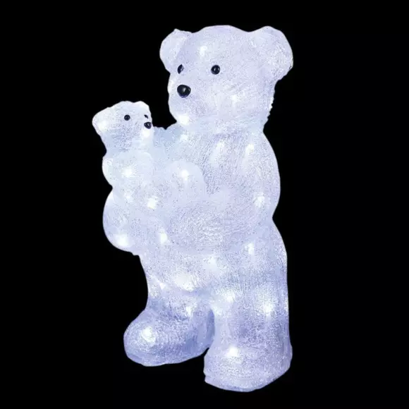 Oso luminoso y su osezno Blanco frío 56 LED 2