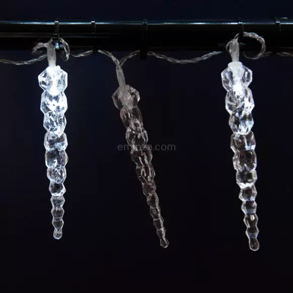 Stalactite lumineuse L4,60 m Petits glaçons Blanc froid 24 LED 2