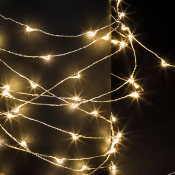 Luces de Navidad Solar 20 m Blanco cálido 200 Micro LED Coper CC 2