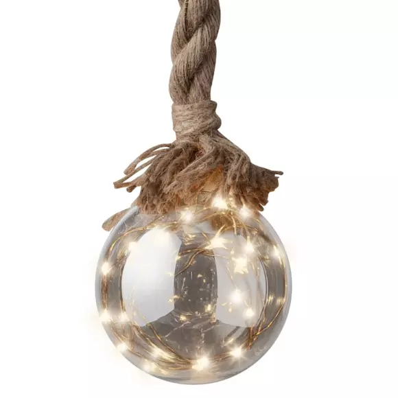 Suspension lumineuse à piles Balle Blanc chaud 30 LED 8