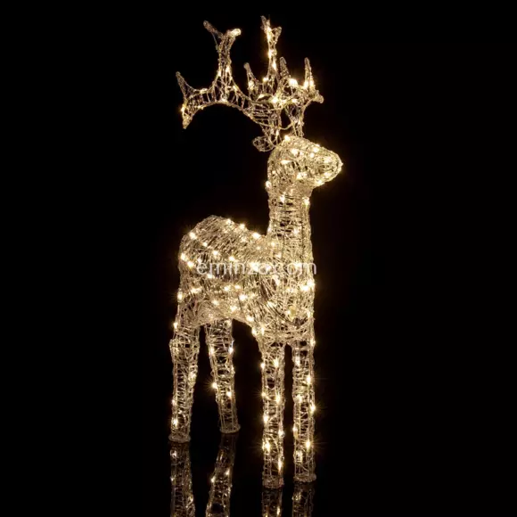 Renne lumineux Pilou Blanc chaud 50 LED 3