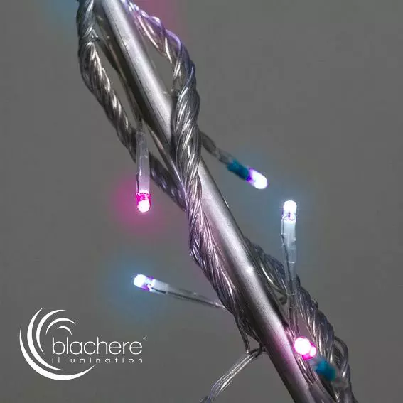 Tweekleurige lichtsnoer 8 m Roze en blauw 128 LED 2