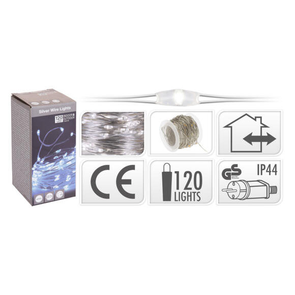 Ghirlanda luminosa Micro LED 11,90 m Bianco freddo 120 LED CT 3