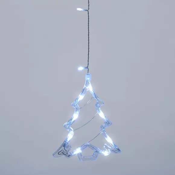 Stalactite lumineuse Sapins et étoiles L2 m Blanc froid 138 LED CN 2
