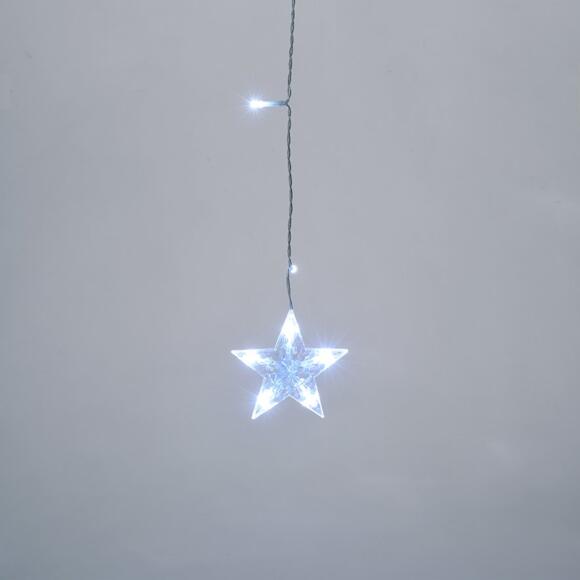 Eisregen-Lichterkette Tannen & Sterne L2 m Kaltweiß 138 LEDs CN 3