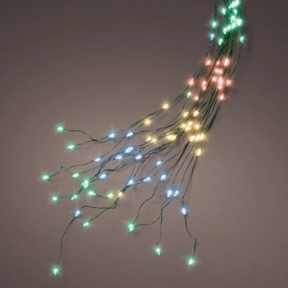 Cortina de luces para árbol Micro led H2,10 m Multicolor 672 LED 2
