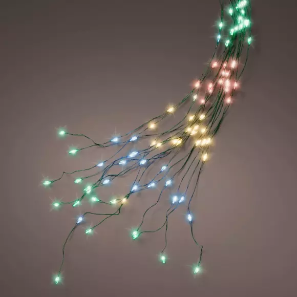 Cortina de luces para árbol Micro led H2,10 m Multicolor 672 LED 2