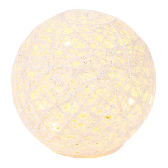 Decoración esfera a pilas blanco  con luz Blanco cálido 20 LED