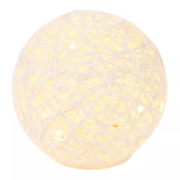 Decoración esfera a pilas blanco  con luz Blanco cálido 20 LED