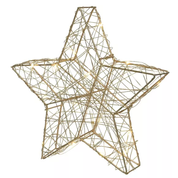 Étoile lumineuse à piles 30 LED (H30 cm) Antartica Blanc chaud