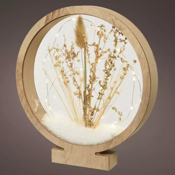 Cercle fleuri à piles PM lumineux Blanc chaud 25 LED 2