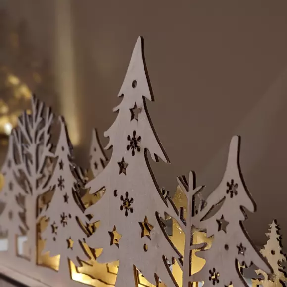 Aldea de invierno a pilas con luz Blanco cálido 9 LED 3