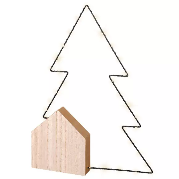 Sapin Alpina GM à piles lumineux Blanc chaud 34 LED 2
