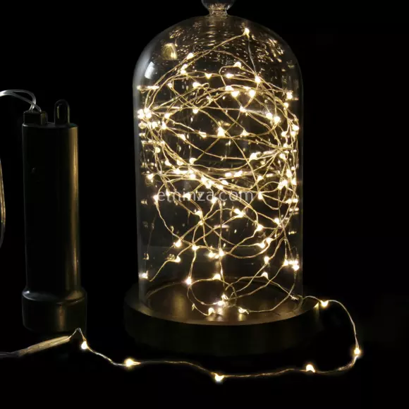 Guirlande lumineuse Luxe Durawise 4,90 m Blanc chaud 100 Micro LED CT à piles 2