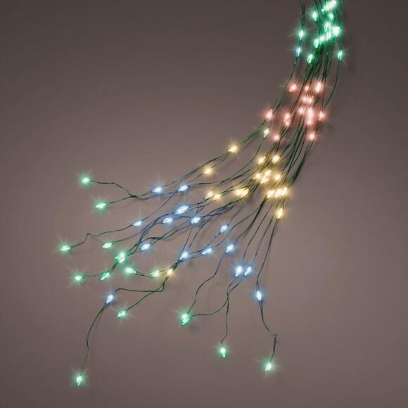 Cortina de luces para árbol Micro led H2,40 m Multicolor 832 LED 2
