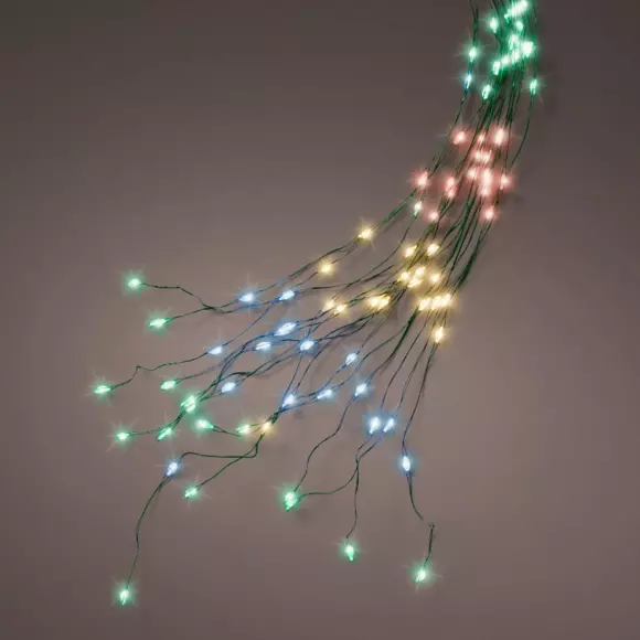 Cortina de luces para árbol Micro led H2,40 m Multicolor 832 LED 2