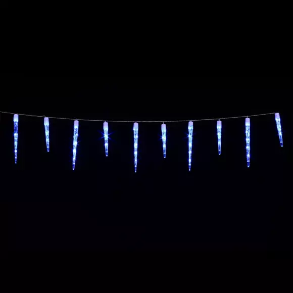 Estalactitas de luces 1,40 m Cubitos de hielo Azul 63 LED 3