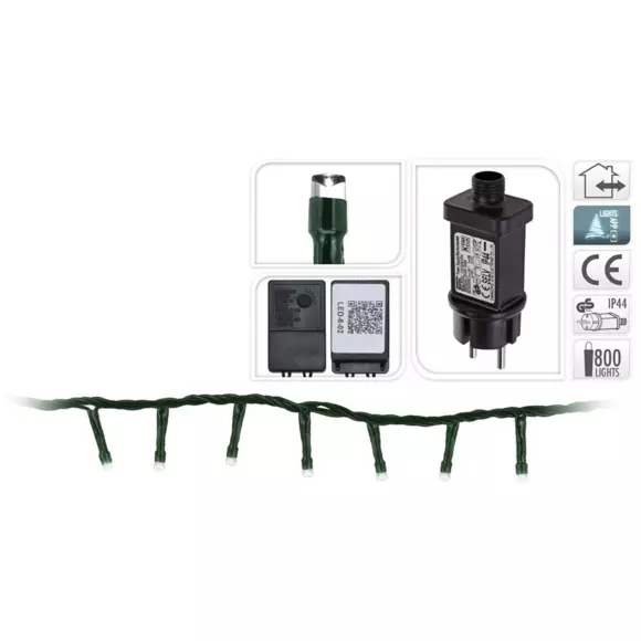 Luces de Navidad Bluetooth 16 m Blanco cálido 800 LED 3