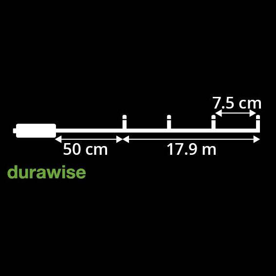 Guirlande lumineuse Durawise à piles 17,90 m Blanc froid 240 LED CN 7