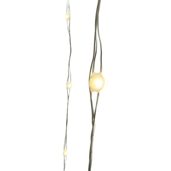 Ghirlanda luminosa Luxe Durawise a pile 4,95 m Bianco caldo 100 Micro LED CA 2