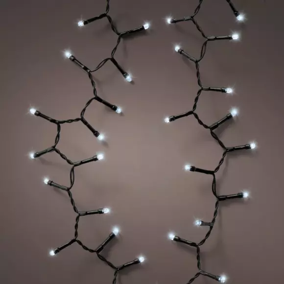 Luces de Navidad Durawise 4,70 m Blanco frío 192 LED CN à piles 3