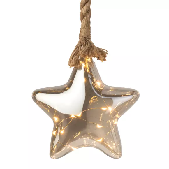 Stella luminosa a pile Corde Bianco caldo 15 LED 3
