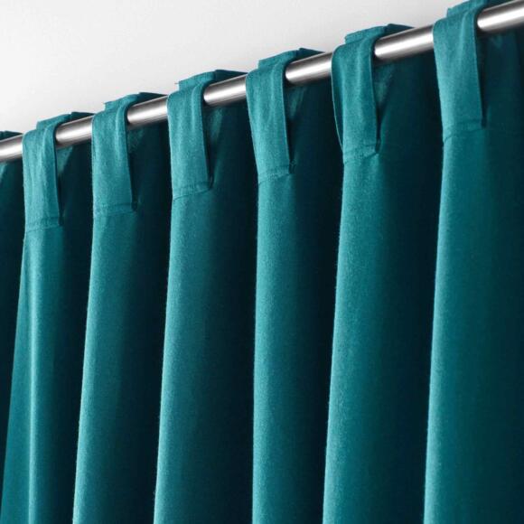 Cortina  semi-opaca algodón reciclable (140 x 240 cm) Mistraline Azul trullo 2