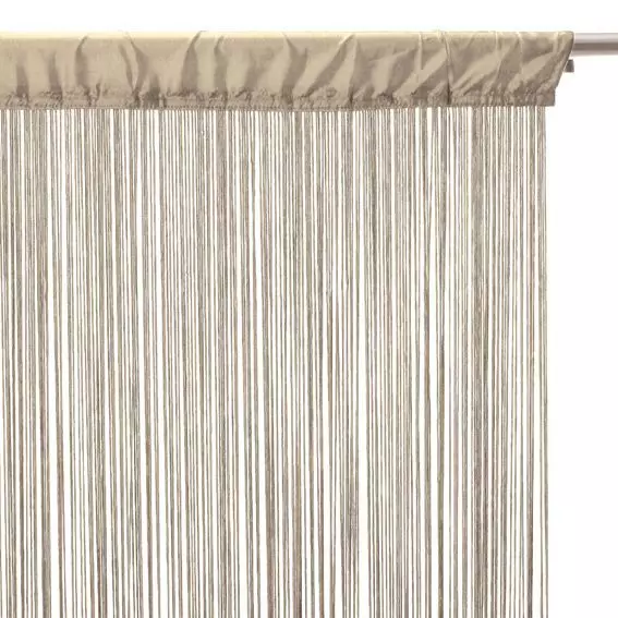 Fadenvorhang (90 x H200 cm) Einfarbig Beige 2