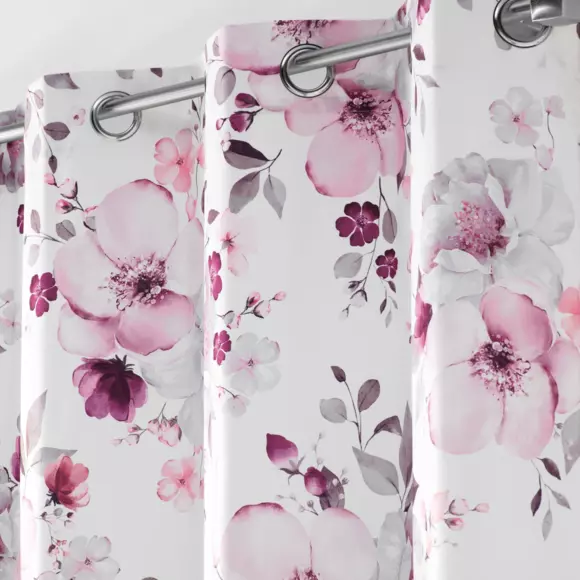Rideau (140 x 240 cm) Velvet flower Blanc 2