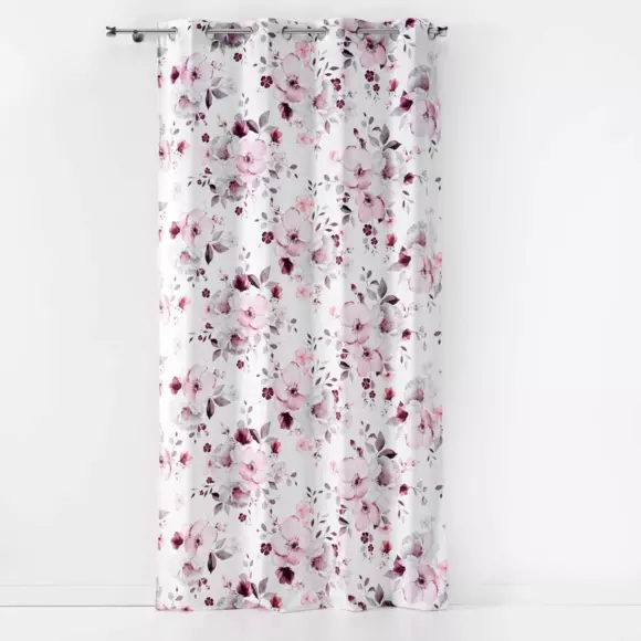 Cortina semi opaca (140 x 240 cm) Velvet flower Blanco 3