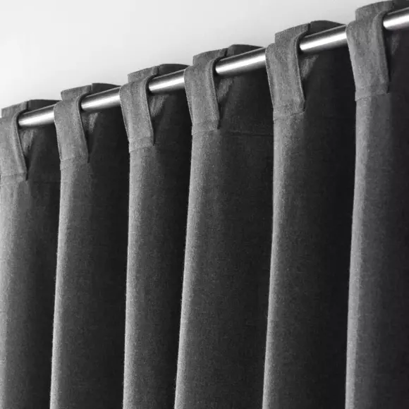 Cortina  semi-opaca algodón reciclable (140 x 240 cm) Mistraline Gris antracita 2