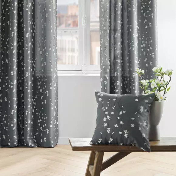 Rideau (140 x 260 cm) Sakura Gris anthracite