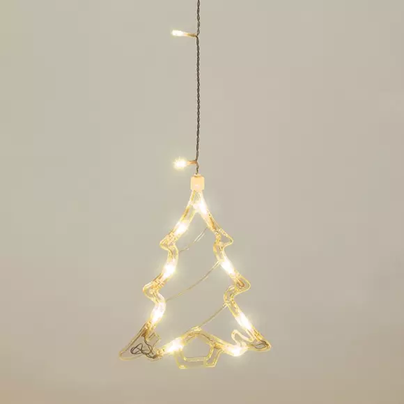 Stalactite lumineuse Sapins et étoiles L2 m Blanc chaud 138 LED CN 2