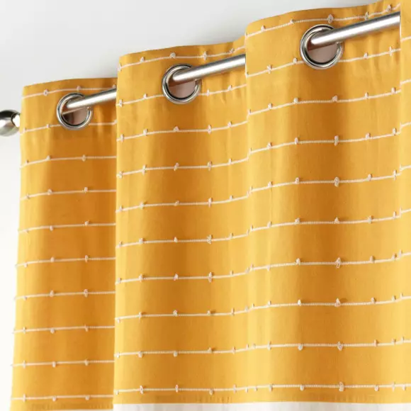 Cortina algodón reciclado (140 x 240 cm) Linechic Amarillo