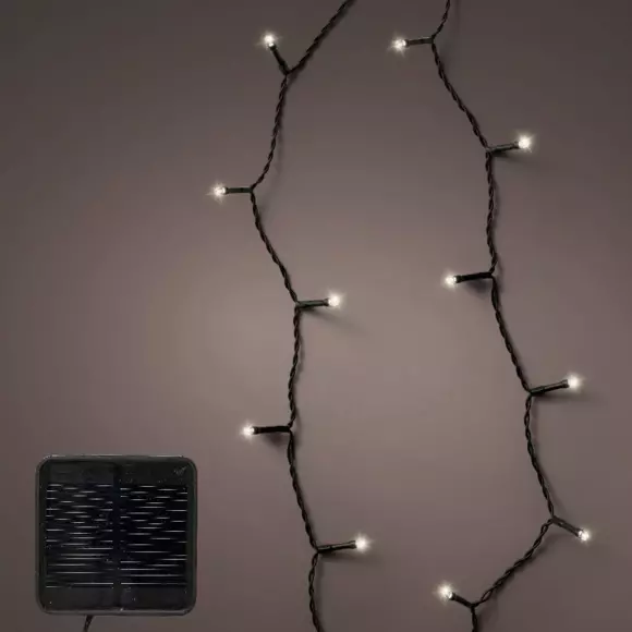 Luces de Navidad Solar  9 m Blanco frío 120 LED 2