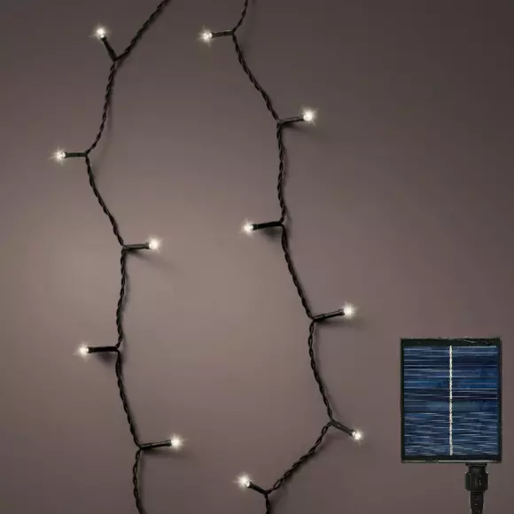 Verlicht zonne-energie lichtsnoer 18 m Koud wit 240 LED 2