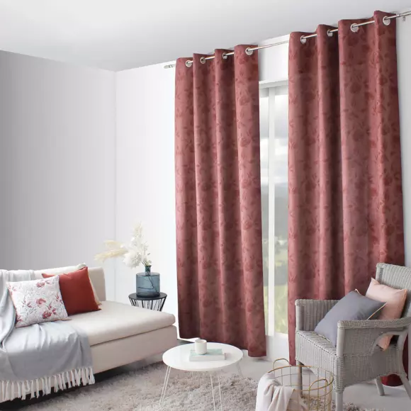 Rideau (135 x 240 cm) Harmony Rouge grenat 3