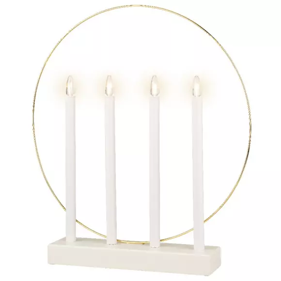 Bougeoir Cercle à piles lumineux Blanc chaud 4 LED 3