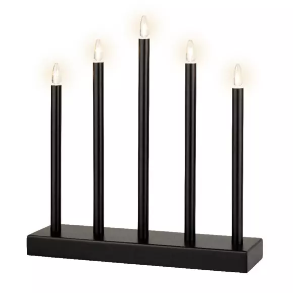 Bougeoir à piles  lumineux Blanc chaud 5 LED 3